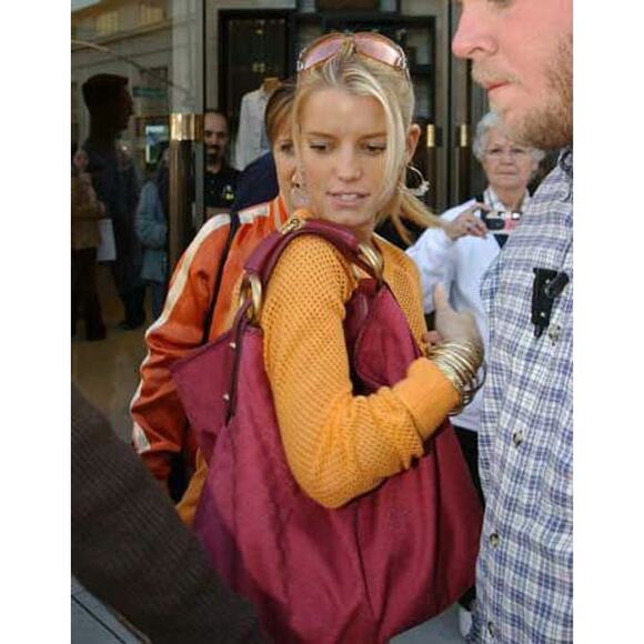 GUCCI Horsebit Y2K Hobo Large Bag Monogram GG Tan Beige Brown Canvas - Picture 7 of 10